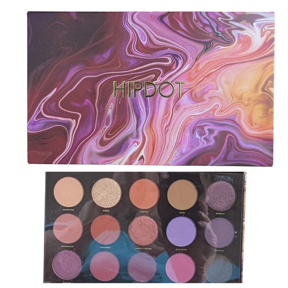 NEW Hipdot Zion Eyeshadow Palette 15 Shades Pressed Pigment Bold Canyon Sunset